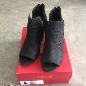 Carlos Santana Laser Cut Libbie ankle boots SZ 8.5